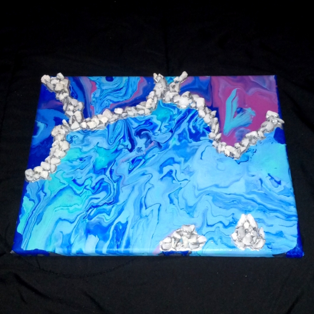 Hand painted Crystal painting